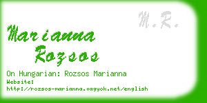 marianna rozsos business card